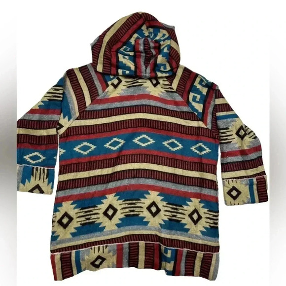 Mexicali Blues Bohemian Aztec Hoodie Size Small/ Medium - Picture 1 of 4